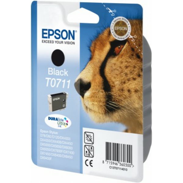 Original Tintenpatrone Epson T0711 (C13T07114012) schwarz