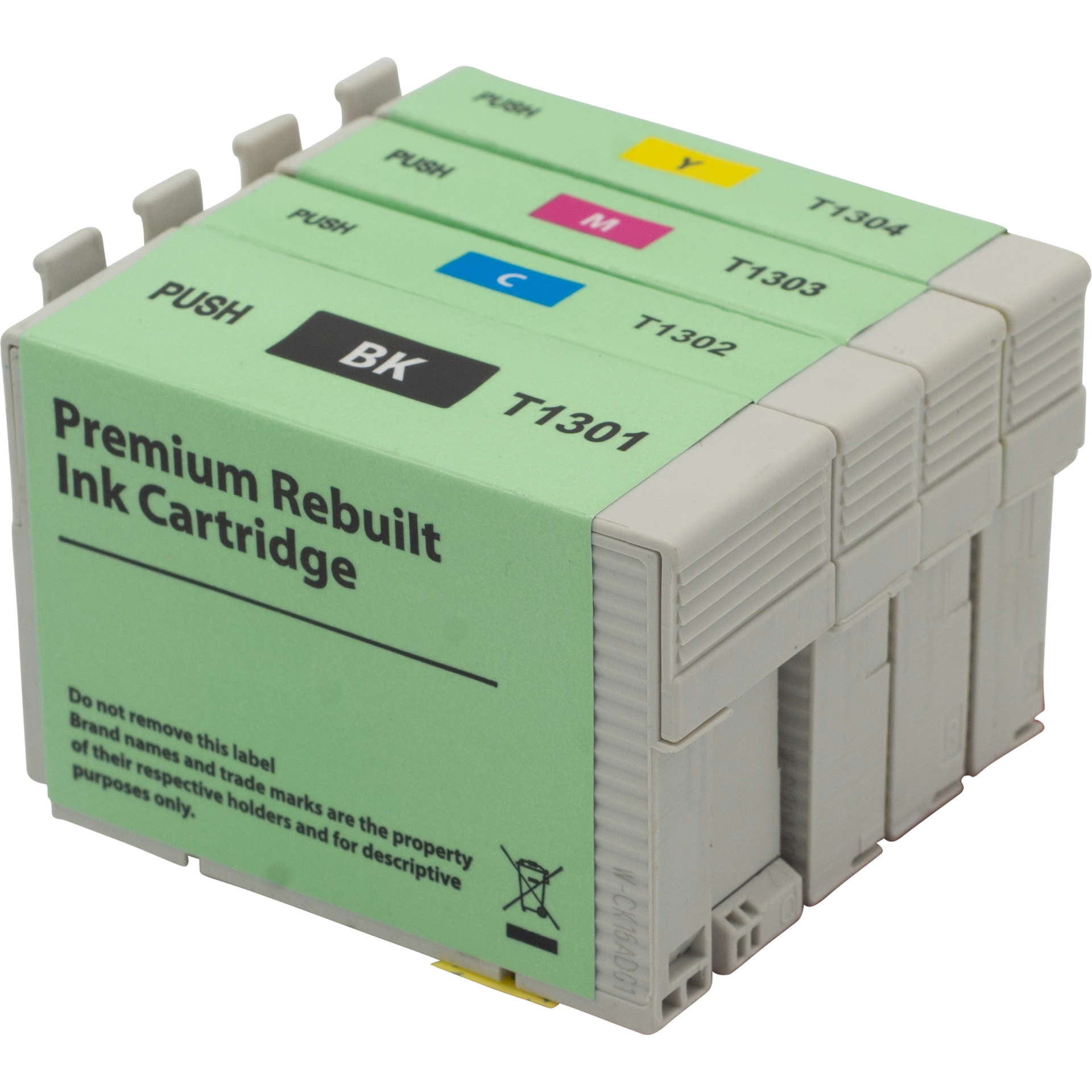 Rem. Tintenpatronen Epson T1306+T1301 (C13T13064010) (C13T13014012) Viererpack CMYK