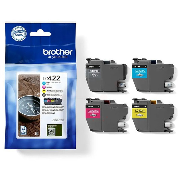 Original Tintenpatronen Brother LC-422VAL (LC422VAL) Viererpack CMYK