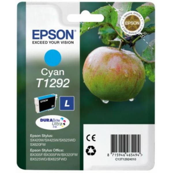 Original Tintenpatrone Epson T1292 (C13T12924012) cyan