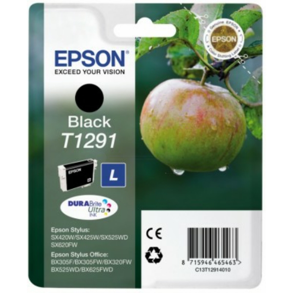 Original Tintenpatrone Epson T1291 (C13T12914012) schwarz