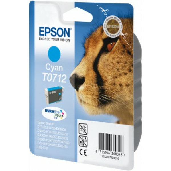Original Tintenpatrone Epson T0712 (C13T07124012) cyan