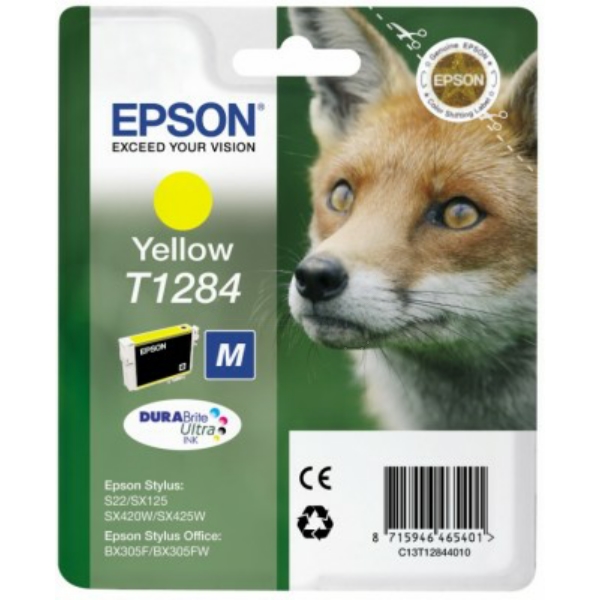 Original Tintenpatrone Epson T1284 (C13T12844012) gelb