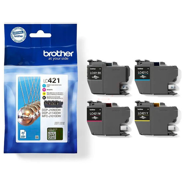 Original Tintenpatronen Brother LC-421VAL (LC421VAL) Viererpack CMYK