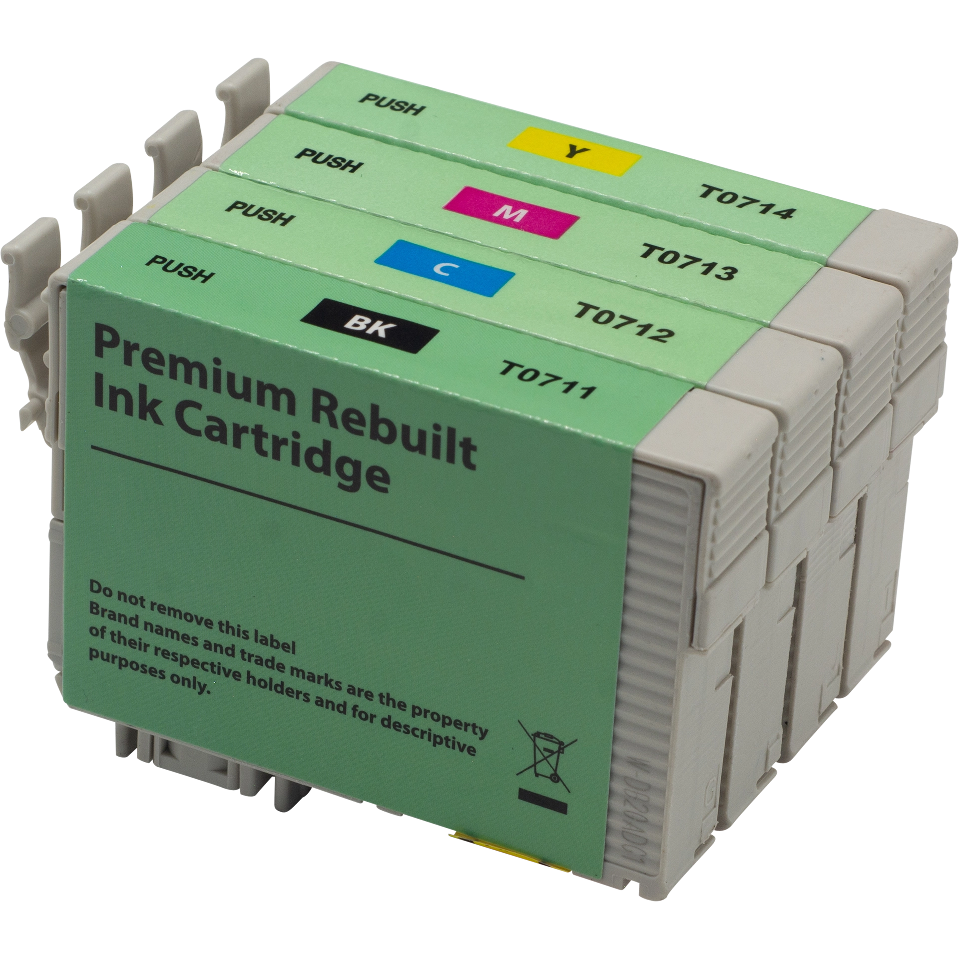 Rem. Tintenpatronen Epson T0715 (C13T07154010) Viererpack CMYK