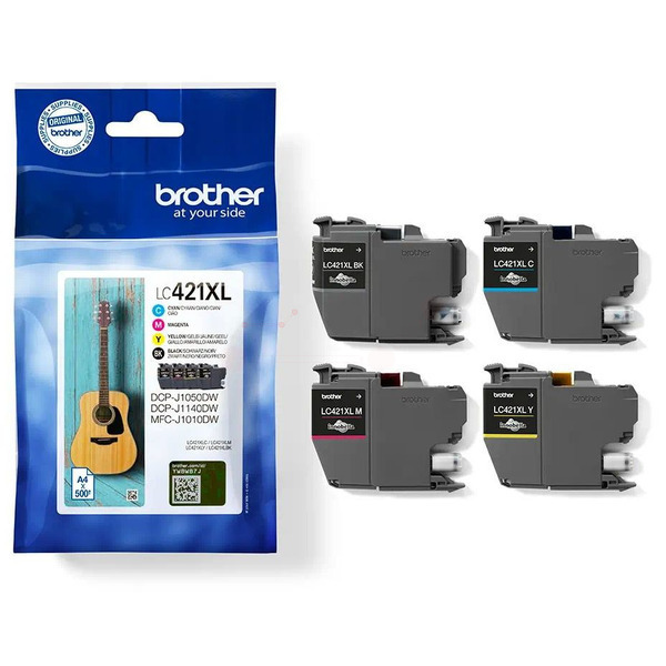Original Tintenpatronen Brother LC-421XL (LC421XLVAL) Viererpack CMYK